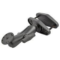 RAM® 4&quot; Square Post Clamp Mount with Round AMPS Plate - C Size