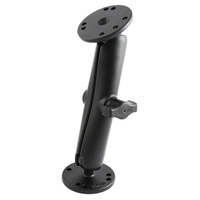 RAM® Universal Double Ball Mount Combo with Two Round Plates - B Size Long