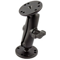 RAM® Universal Double Ball Mount Combo with Two Round Plates - B Size Medium Arm 1&quot; Ball Mount Set round bases