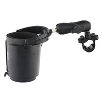 RAM® Level Cup 16oz Drink Holder with U-Bolt Base - .5&quot; - 1.25&quot; Rails