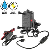 Tough-Charge™ Kit 15W Waterproof Wireless Charging Motorcycle Mount RAM® 