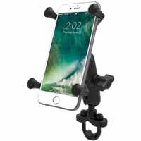RAM X-Grip iPhone Mount Kit with Handlebar U-Bolt Base - Medium Arm UN10
