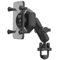 RAM Vibe-Safe Kit with X-Grip Phone Mount to Handlebar U-Bolt Base &amp; Medium Arm Ram Mounts UN7