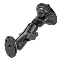 RAM® Twist-Lock Kit with Suction Cup Mount to Round Plate &amp; Medium Arm