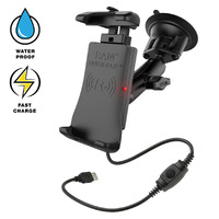 Quick-Grip™ 15W Waterproof Wireless Charging Kit Suction Cup RAM Mount