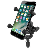 X-Grip® Phone Holder Kit with Motorcycle Fork Stem Base &amp; Short Arm RAM® Mounts UN7