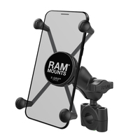 X-Grip® Large Phone Mount Kit UN10 with Medium Torque Handlebar  Rail Base - Short Arm 