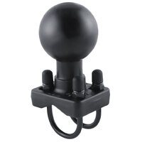 RAM® Double U-Bolt Ball Base for 1&quot; - 1.25&quot; Rails - D Size  with 2 U-Bolts