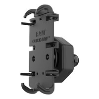 RAM Vibe-Safe Adapter &amp; Ball Combo with Quick-Grip XL Phone Holder Ram Mounts