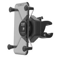 RAM Vibe-Safe Kit with X-Grip Large Phone Mount to Small Tough-Claw UN10 Ram Mounts