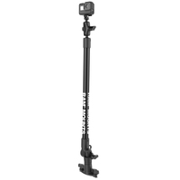 RAM® Go Pro Adapter Kit -Tough-Pole 24&quot; Camera Mount with Single Pipe &amp; Dual Track Base- Ram Mounts