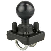 RAM® Double U-Bolt Ball Base for .75&quot; - 1&quot; Rails