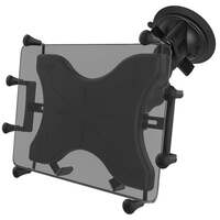 RAM X-Grip® Large Tablet Mount Twist-Lock Suction Cup Base- Round Plate Medium Arm UN11