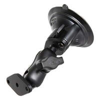 RAM® Twist-Lock Suction Cup Mount to Short Arm and Diamond Plate Adapter