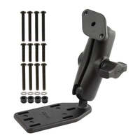 RAM® Offset Reservoir Cover Double Ball Mount Kit with Diamond Plate adapter to cradle