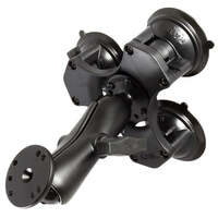 RAM® Twist-Lock Triple Suction Cup Mount with Round Plate
