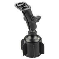 RAM® Stubby Cup Holder Combo with Diamond Plate