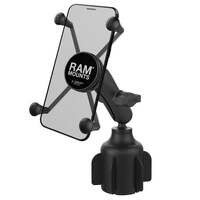 X-Grip® Smartphone Kit with RAM Stubby Cup Holder Base and Medium Arm Ram Mounts UN10